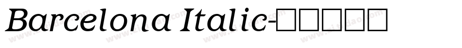 Barcelona Italic字体转换